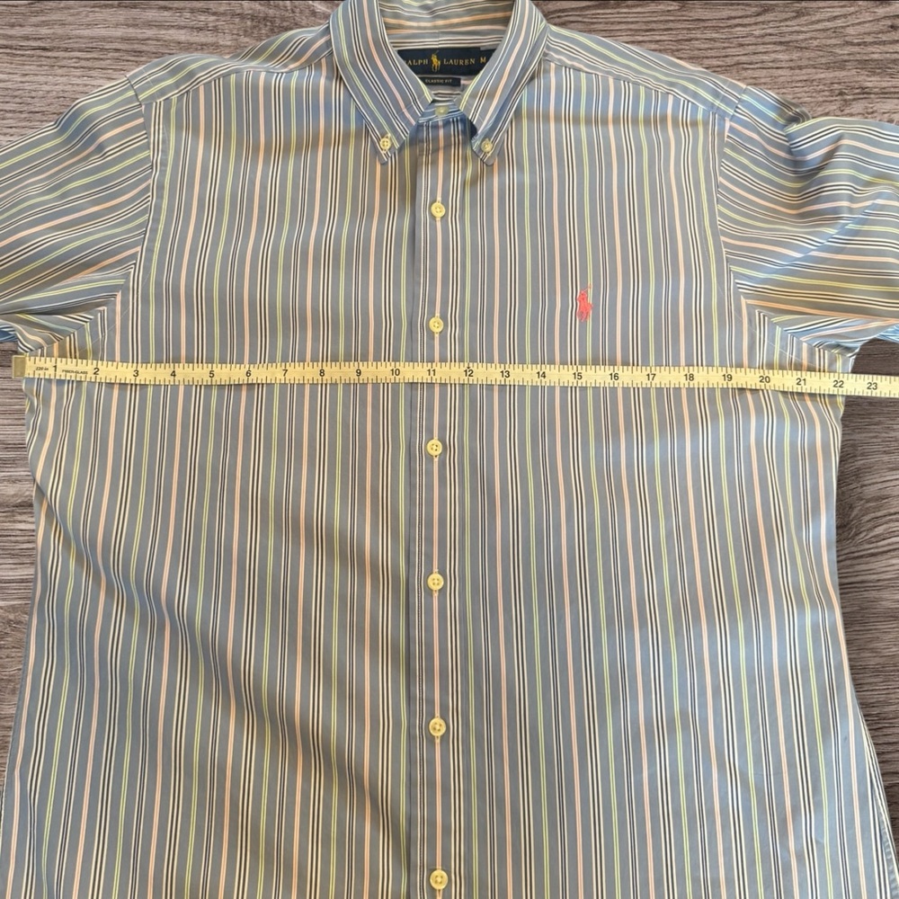 RALPH LAUREN Classic Fit Blue Multi Stripe Button Down Shirt M - Picture 5 of 9